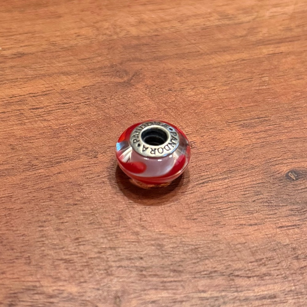 Pandora Red Swirl Bead Charm